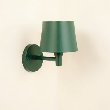 Fern Bridge Wall Sconce Mounted On A Plain Wall - Green (synthetic illustration; no displayed measurements)