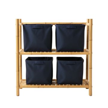 Reed Crest Laundry Sorting Station With Plain Removable Bags - Navy