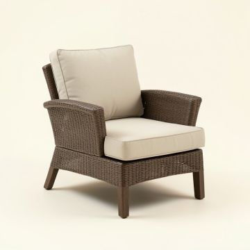Falmouth Corner Patio Chair With Cushions (synthetic illustration; no displayed measurements)