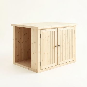 Shore Canyon Empty Furniture-Style Litter Enclosure - Ivory (synthetic illustration; no displayed measurements)