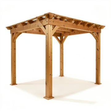 Madison 14 Ft. W X 10 Ft. D Solid Wood Pergola (synthetic illustration; no displayed measurements)