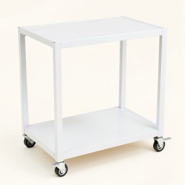 Summit Branch Empty Rolling Workshop Cart - White (synthetic illustration; no displayed measurements)