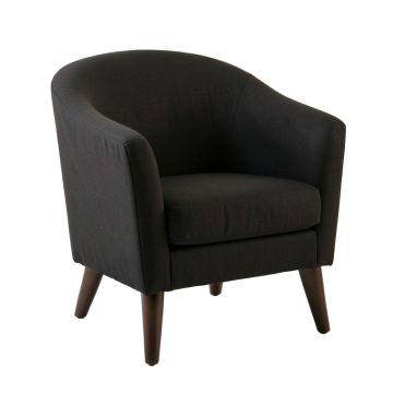 Rowan Arc Upholstered Armchair - Black