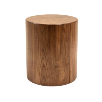 Limones Solid Wood Tray Top Drum End Table