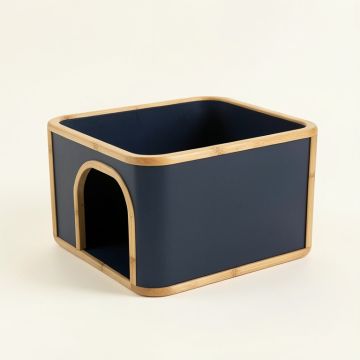 Cedar Dell Empty Furniture-Style Litter Enclosure - Navy (synthetic illustration; no displayed measurements)
