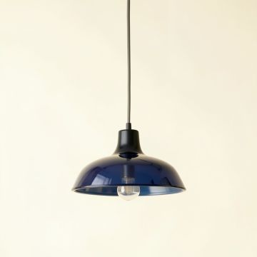 Lake Crest Pendant Light Suspended From One Plain Cable - Navy (synthetic illustration; no displayed measurements)