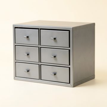 Meadow Bluff Small-Parts Storage Drawer Cabinet - Gray (synthetic illustration; no displayed measurements)