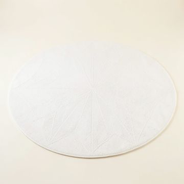 Stone Crest Round Area Rug - White (synthetic illustration; no displayed measurements)