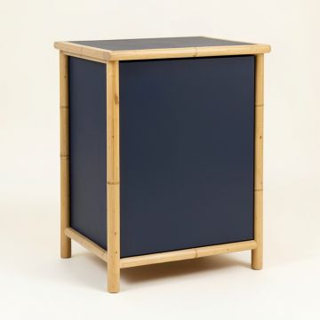 Hazel Dale Freestanding Pull-Out Hamper Cabinet - Navy (synthetic illustration; no displayed measurements)