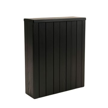 River Crest Narrow Outdoor Storage Bench - Black