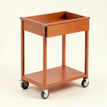 Sage Branch Empty Rolling Workshop Cart - Terracotta (synthetic illustration; no displayed measurements)