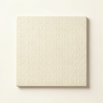 River Crossing Uninstalled Square Decorative Tile - Ivory (synthetic illustration; no displayed measurements)