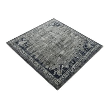 Thornell Hand-Tufted Gray/Navy Area Rug