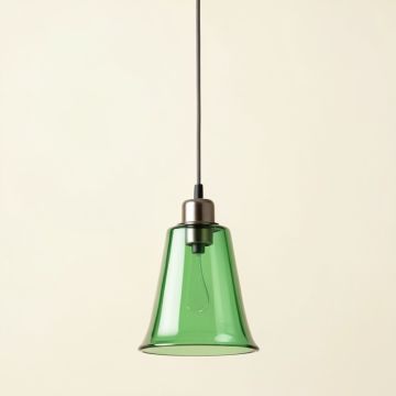 Flint Canyon Pendant Light Suspended From One Plain Cable - Green (synthetic illustration; no displayed measurements)
