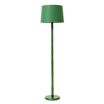 Lake Bluff Floor Lamp With A Plain Fabric Shade - Green