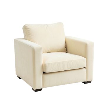 Spruce Arc Upholstered Armchair - Cream