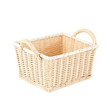 Hazel Branch Empty Storage Basket - White
