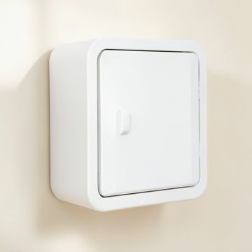 Elm Crossing Wall-Mounted Laundry Cabinet - White (synthetic illustration; no displayed measurements)