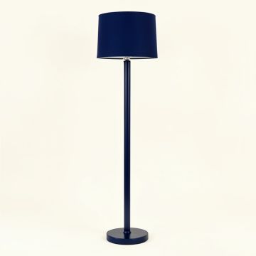 Olive Branch Floor Lamp With A Plain Fabric Shade - Navy (synthetic illustration; no displayed measurements)