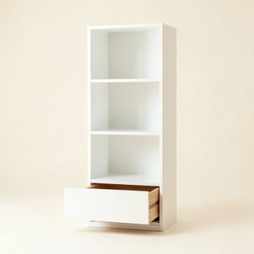 Hill Crest Narrow Cubby Tower - White (synthetic illustration; no displayed measurements)