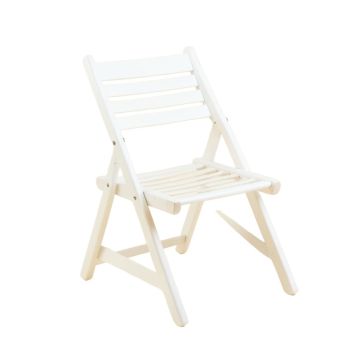 Rowan Brook Folding Outdoor Chair - White (synthetic illustration; no displayed measurements)
