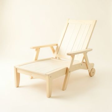Hill Bend Outdoor Lounge Chair - Ivory (synthetic illustration; no displayed measurements)