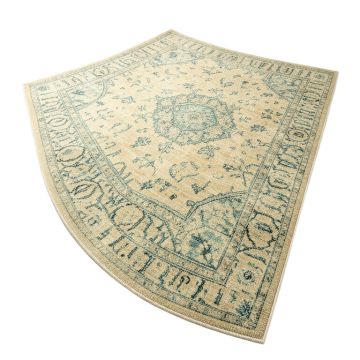Hillsby Orriental Beige/Teal Area Rug