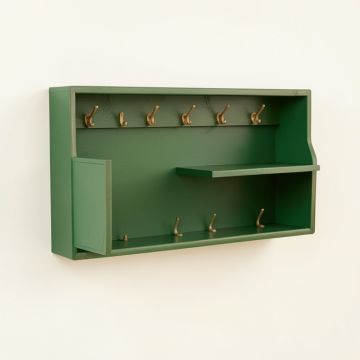Alder Bend Wall-Mounted Entryway Organizer Shelf - Green (synthetic illustration; no displayed measurements)