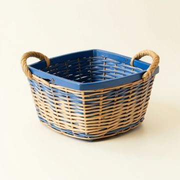 Maple Arc Empty Storage Basket - Blue (synthetic illustration; no displayed measurements)