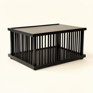 River Edge Empty Furniture-Style Pet Crate - Black (synthetic illustration; no displayed measurements)
