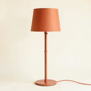 Dune Canyon Floor Lamp With A Plain Fabric Shade - Terracotta (synthetic illustration; no displayed measurements)