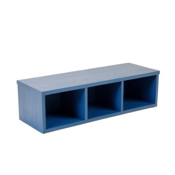Slate Bend Shoe Storage Bench - Blue