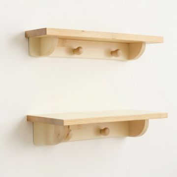 Vale Branch Wall-Mounted Entryway Organizer Shelf - Cream (synthetic illustration; no displayed measurements)
