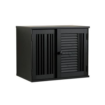 Spruce Canyon Wall-Mounted Entry Cabinet - Black