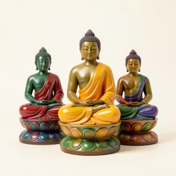 4 Piece Andria Buddha Ganti Meditation Figurine Set (synthetic illustration; no displayed measurements)