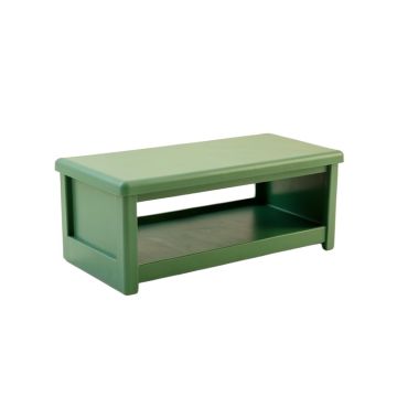 Birch Bridge Narrow Outdoor Storage Bench - Green