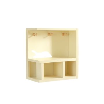 Willow Crossing Wall-Mounted Entryway Organizer Shelf - Cream