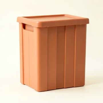 Cedar Bluff Closed Outdoor Storage Box - Terracotta (synthetic illustration; no displayed measurements)