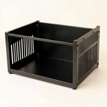 Sage Bend Empty Furniture-Style Pet Crate - Black (synthetic illustration; no displayed measurements)
