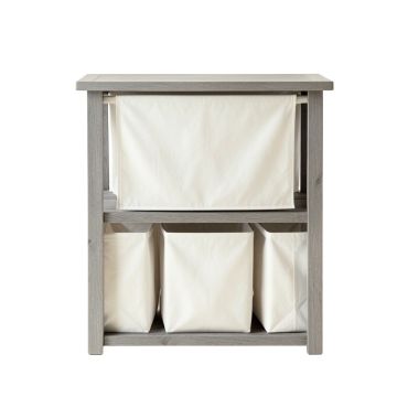 River Canyon Laundry Sorting Station With Plain Removable Bags - Gray