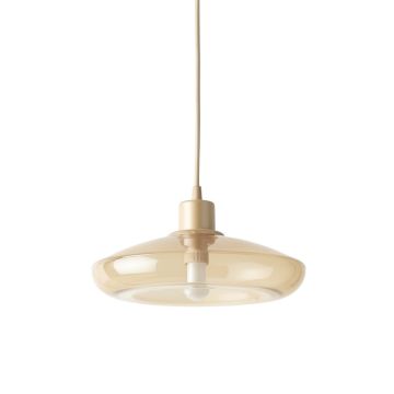 Harbor Bridge Pendant Light Suspended From One Plain Cable - Beige
