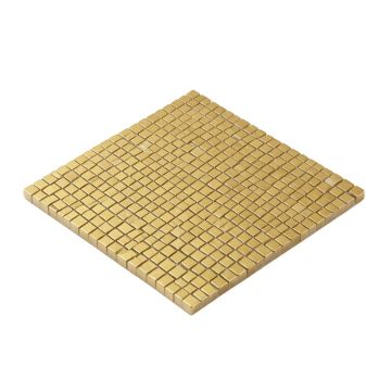 Midtown Sense Railroad Random Sized Glass Mosaic Tile In Gold