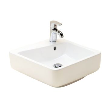 Vitreous China Rectangular Undermount Bathroom Sink With Overflow