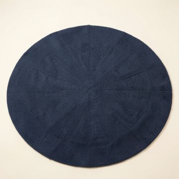 Ash Bridge Round Area Rug - Navy (synthetic illustration; no displayed measurements)