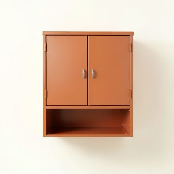 Juniper Crossing Wall-Mounted Laundry Cabinet - Terracotta (synthetic illustration; no displayed measurements)