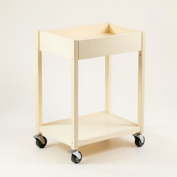 Briar Edge Empty Rolling Workshop Cart - Cream (synthetic illustration; no displayed measurements)