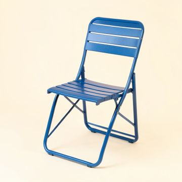 Brook Dale Folding Outdoor Chair - Blue (synthetic illustration; no displayed measurements)