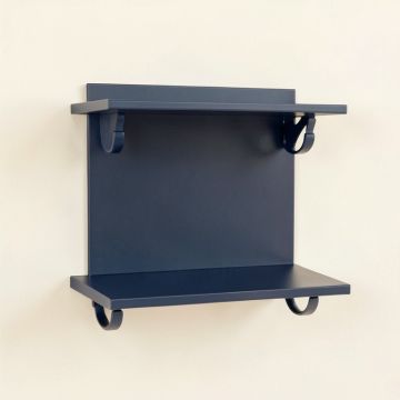 Spruce Crest Wall-Mounted Entryway Organizer Shelf - Navy (synthetic illustration; no displayed measurements)