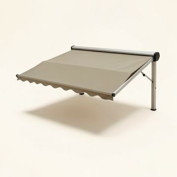 Manual Retraction Slope Patio Awning (synthetic illustration; no displayed measurements)