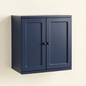 Field Branch Wall-Mounted Entry Cabinet - Navy (synthetic illustration; no displayed measurements)